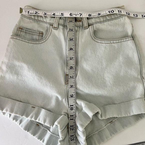 Vintage 80s American Apparel 🇺🇸 high waisted denim short sz 26 light wash - Picture 6 of 16